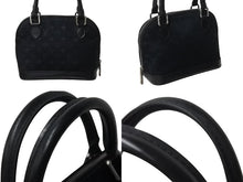Load image into Gallery viewer, LOUIS VUITTON ルイヴィトン モノグラムサテン リトル アルマ ミニハンドバッグ M92146 ブラック シルバー金具 美品 中古 4b002906
