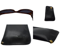 Load image into Gallery viewer, Gianni Versace ジャンニ ヴェルサーチ メデューサ ロゴ サングラス ブラウン プラスチック MOD 424 ゴールド金具 アイウェア 小物 美品 中古 4b002925