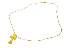 Load image into Gallery viewer, 新品同様 CHROME HEARTS クロムハーツ ラバースモール CHクロス シリコン ネックレス ラバー イエロー ボールチェーン 2019 7.7g 中古 4b002949