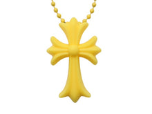 Load image into Gallery viewer, 新品同様 CHROME HEARTS クロムハーツ ラバースモール CHクロス シリコン ネックレス ラバー イエロー ボールチェーン 2019 7.7g 中古 4b002949