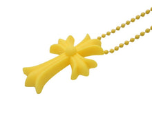 Load image into Gallery viewer, 新品同様 CHROME HEARTS クロムハーツ ラバースモール CHクロス シリコン ネックレス ラバー イエロー ボールチェーン 2019 7.7g 中古 4b002949