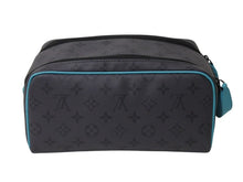 Load image into Gallery viewer, 新品同様 LOUISVUITTON ルイヴィトン モノグラムエクリプスリバースドップキット クラッチバッグ M11482 グレー ターコイズ 中古 4b002993