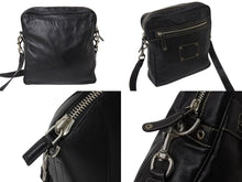 Load image into Gallery viewer, GUCCI グッチ ショルダーバッグ メッセンジャーバッグ クレスト 201451 レザー ブラック シルバー金具 美品 中古 4b002995