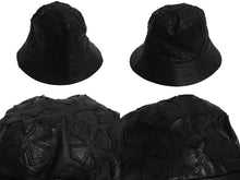 Load image into Gallery viewer, CHROME HEARTS クロムハーツ U-CHUM-LTHR セメタリークロスパッチ レザーバケットハット サイズM ダガー 美品 中古 4b003162