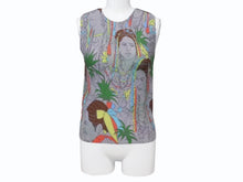 Load image into Gallery viewer, 極美品 me ISSEY MIYAKE ミーイッセイミヤケ タンクトップ ノースリーブカットソー MI03FR362 ポリエステル グレー 総柄 中古 4b003189