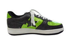 Load image into Gallery viewer, A BATHING APE × UNKLE FUTURA BAPESTA アベイシングエイプ アンクル フューチュラ ベイプスタ 00s スネーク 型押し スニーカー グリーン ブラック 28.5cm 中古 4b003232