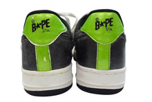 Load image into Gallery viewer, A BATHING APE × UNKLE FUTURA BAPESTA アベイシングエイプ アンクル フューチュラ ベイプスタ 00s スネーク 型押し スニーカー グリーン ブラック 28.5cm 中古 4b003232