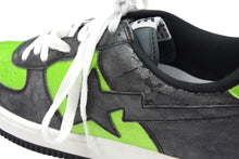 Load image into Gallery viewer, A BATHING APE × UNKLE FUTURA BAPESTA アベイシングエイプ アンクル フューチュラ ベイプスタ 00s スネーク 型押し スニーカー グリーン ブラック 28.5cm 中古 4b003232