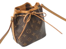 Load image into Gallery viewer, LOUIS VUITTON ルイヴィトン ナノ ノエ ショルダーバッグ M41346 モノグラム PVC レザー ブラウン 美品 中古 4b003242