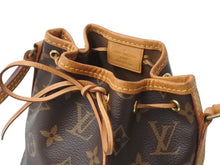 Load image into Gallery viewer, LOUIS VUITTON ルイヴィトン ナノ ノエ ショルダーバッグ M41346 モノグラム PVC レザー ブラウン 美品 中古 4b003242