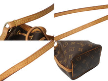 Load image into Gallery viewer, LOUIS VUITTON ルイヴィトン ナノ ノエ ショルダーバッグ M41346 モノグラム PVC レザー ブラウン 美品 中古 4b003242