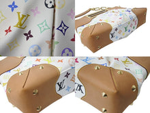 Load image into Gallery viewer, LOUIS VUITTON ルイヴィトン ジュディMM ハンドバッグ M40255 モノグラム マルチカラー 2WAY 村上隆 ホワイト 美品 中古 4b003251