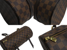 Load image into Gallery viewer, 極美品 LOUIS VUITTON ルイヴィトン パピヨン30 ハンドバッグ N51303 ダミエ エベヌ ブラウン ゴールド金具 中古 4b003259