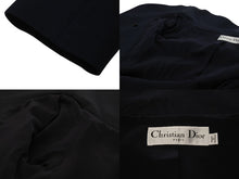 Load image into Gallery viewer, 極美品 CHRISTIAN DIOR クリスチャンディオール オフショルダージャケット ウール シルク ネイビー 2018年 サイズ34 中古 4b003294