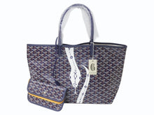 Load image into Gallery viewer, 新品未使用 GOYARD ゴヤール サンルイPM バッグ トートバッグ STLOUIPMLTY12CL12P マーカージュアート スネーク 蛇 ネイビー 中古 4b003302