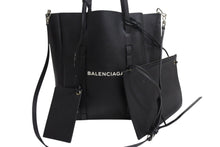 Load image into Gallery viewer, BALENCIAGA バレンシアガ エブリデイ トート XS 2WAY トートバッグ ショルダーバッグ 489813 レザー ブラック ホワイト 美品 中古 4b003303