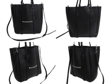 Load image into Gallery viewer, BALENCIAGA バレンシアガ エブリデイ トート XS 2WAY トートバッグ ショルダーバッグ 489813 レザー ブラック ホワイト 美品 中古 4b003303