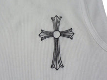 Load image into Gallery viewer, 極美品 CHROME HEARTS クロムハーツ タンクトップ サイズM CHクロス ホースシュー NEW YORK FUCK YOU ホワイト 中古 4b003346