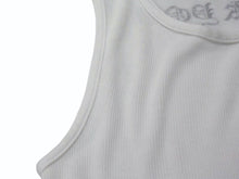 Load image into Gallery viewer, 極美品 CHROME HEARTS クロムハーツ タンクトップ サイズM CHクロス ホースシュー NEW YORK FUCK YOU ホワイト 中古 4b003346