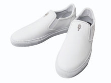 Load image into Gallery viewer, 新品同様 CHROME HEARTS クロムハーツ スニーカー スリッポン CHプラス レザーパッチ ダガー レザー ラバー サイズ43 ホワイト 中古 4b003359