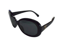 Load image into Gallery viewer, CHANEL シャネル キルティング ココマーク サングラス ブラック プラスチック 56☐17 5188 アイウェア 小物 ロゴ オーバル 美品 中古 4b003362