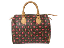 Load image into Gallery viewer, 極美品 LOUIS VUITTON ルイヴィトン モノグラムチェリー スピーディ25 ハンドバッグ M95009 村上隆 ブラウン 中古 4b003388