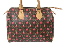 Load image into Gallery viewer, 極美品 LOUIS VUITTON ルイヴィトン モノグラムチェリー スピーディ25 ハンドバッグ M95009 村上隆 ブラウン 中古 4b003388