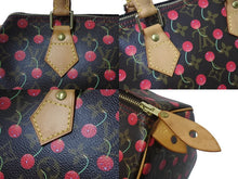 Load image into Gallery viewer, 極美品 LOUIS VUITTON ルイヴィトン モノグラムチェリー スピーディ25 ハンドバッグ M95009 村上隆 ブラウン 中古 4b003388