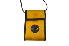Load image into Gallery viewer, GUCCI グッチ ショルダーバッグ GUCCI OF THE GRID グッチオフザグリッド ジャンボGG GGロゴレザー ナイロン イエロー 美品 中古 4b003415