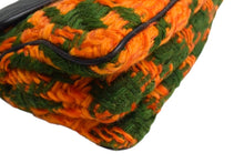 Load image into Gallery viewer, MIUMIU ミュウミュウ ワンショルダーバッグ ハンドバッグ 2way レザー ウール ブラック マルチカラー ゴールド金具 美品 中古 4b003450