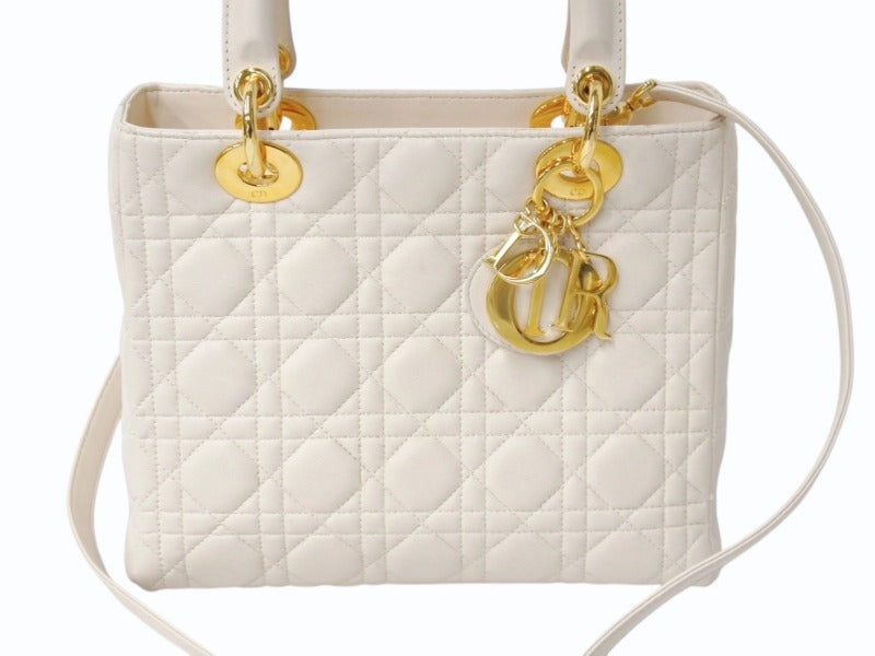 極美品Dior ベージュ キルティング ハンドバッグ-** 人気モデル✨Dior キルティングレザー ハンドバッグ ベージュ 【公式通販】