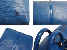Load image into Gallery viewer, LOUIS VUITTON ルイヴィトン エピ キーポル55 ボストンバッグ レザー ブルー M42955 ロゴ 旅行バッグ 青 鞄 美品 中古 4b003521