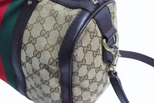 Load image into Gallery viewer, GUCCI グッチ ボストンバッグ ハンドバッグ シェリーライン 247205 GGキャンバス ベージュ ゴールド金具 美品 中古 4b003540