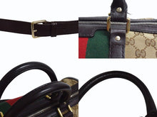 Load image into Gallery viewer, GUCCI グッチ ボストンバッグ ハンドバッグ シェリーライン 247205 GGキャンバス ベージュ ゴールド金具 美品 中古 4b003540