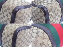 Load image into Gallery viewer, GUCCI グッチ ボストンバッグ ハンドバッグ シェリーライン 247205 GGキャンバス ベージュ ゴールド金具 美品 中古 4b003540