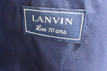 Load image into Gallery viewer, LANVIN ランバン ヴィンテージ ドレス ベロア コットン フランス製 ブラック ホワイト 美品 中古 4b003724