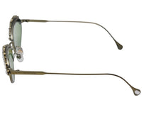 Load image into Gallery viewer, 極美品 SWAROVSKI スワロフスキー ステートメント キャッツアイシェイプ サングラス ラインストーン Sk7009 グリーン 中古 4b003855