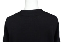 Load image into Gallery viewer, 極美品 HERMES エルメス ロング カーディガン ブラック 黒 カシミヤ シルク トップス ロゴ イタリア製 サイズ40 中古 4b003880