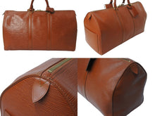 Load image into Gallery viewer, LOUIS VUITTON ルイヴィトン エピ キーポル50 ボストンバッグ ハンドバッグ M42968 エピレザー ブラウン ゴールド金具 美品 中古 4b003897
