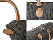 Load image into Gallery viewer, 極美品 Christian Dior クリスチャンディオール ボストンバッグ トロッター柄 ブラック ベージュ PVC レザー ゴールド金具 総柄 中古 4b003904