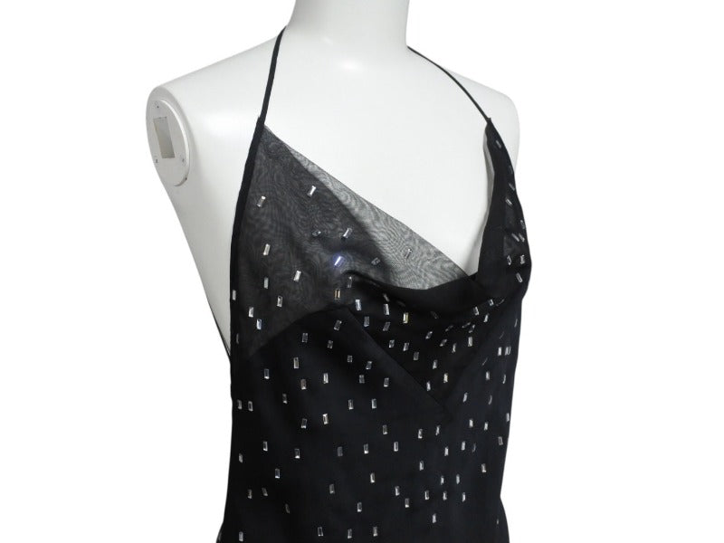 極美品 RABANNE ラバンヌ ワンピース ライトストーン ブラック  