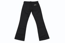 Load image into Gallery viewer, 極美品 CHROME HEARTS クロムハーツ フレアニーステッチデニムパンツ 255536 コットン シルバー925 サイズ26 ブラック 中古 4b004067