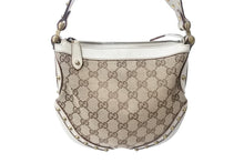 Load image into Gallery viewer, GUCCI グッチ シェリーライン ワンショルダーバッグ 144157 213317 GGキャンバス レザー ブラウン ベージュ 美品 中古 4b004106