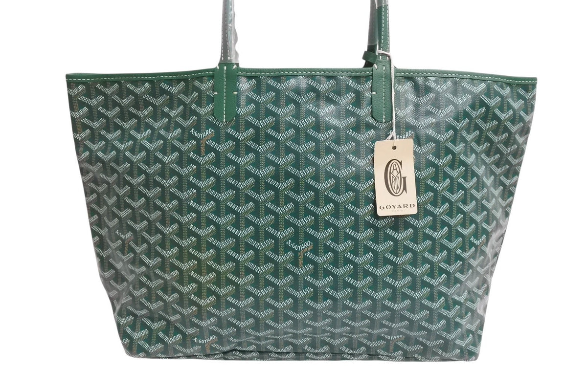 GOYARD(ゴヤール) トートバッグ サンルイPM グリーン レザー GOYARD ゴヤール トートバッグ サンルイ PM グリーン PVC レザー