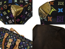 Load image into Gallery viewer, 新品同様 LOUIS VUITTON ルイヴィトン キーポル 45 ボストンバッグ M92640 モノグラム マルチカラー ブラック 村上隆 中古 4b004292