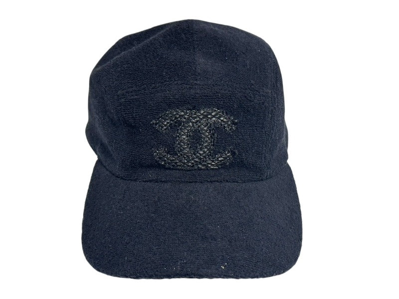 CHANEL シャネル キャップ スポーツライン ブルー コットン CHANEL シャネル キャップ スポーツライン ブルー コットン
