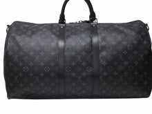 Load image into Gallery viewer, 新品同様 LOUIS VUITTON ルイヴィトン キーポル バンドリエール55 ボストンバッグ M40605 イニシャル入り モノグラム エクリプス 中古 4b004998