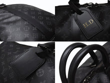 Load image into Gallery viewer, 新品同様 LOUIS VUITTON ルイヴィトン キーポル バンドリエール55 ボストンバッグ M40605 イニシャル入り モノグラム エクリプス 中古 4b004998