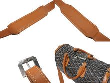 Load image into Gallery viewer, GOYARD ゴヤール クロワジュール 40 ボストンバッグ 2010s PVC レザー ブラック ブラウン シルバー金具 良品 中古 4b005327