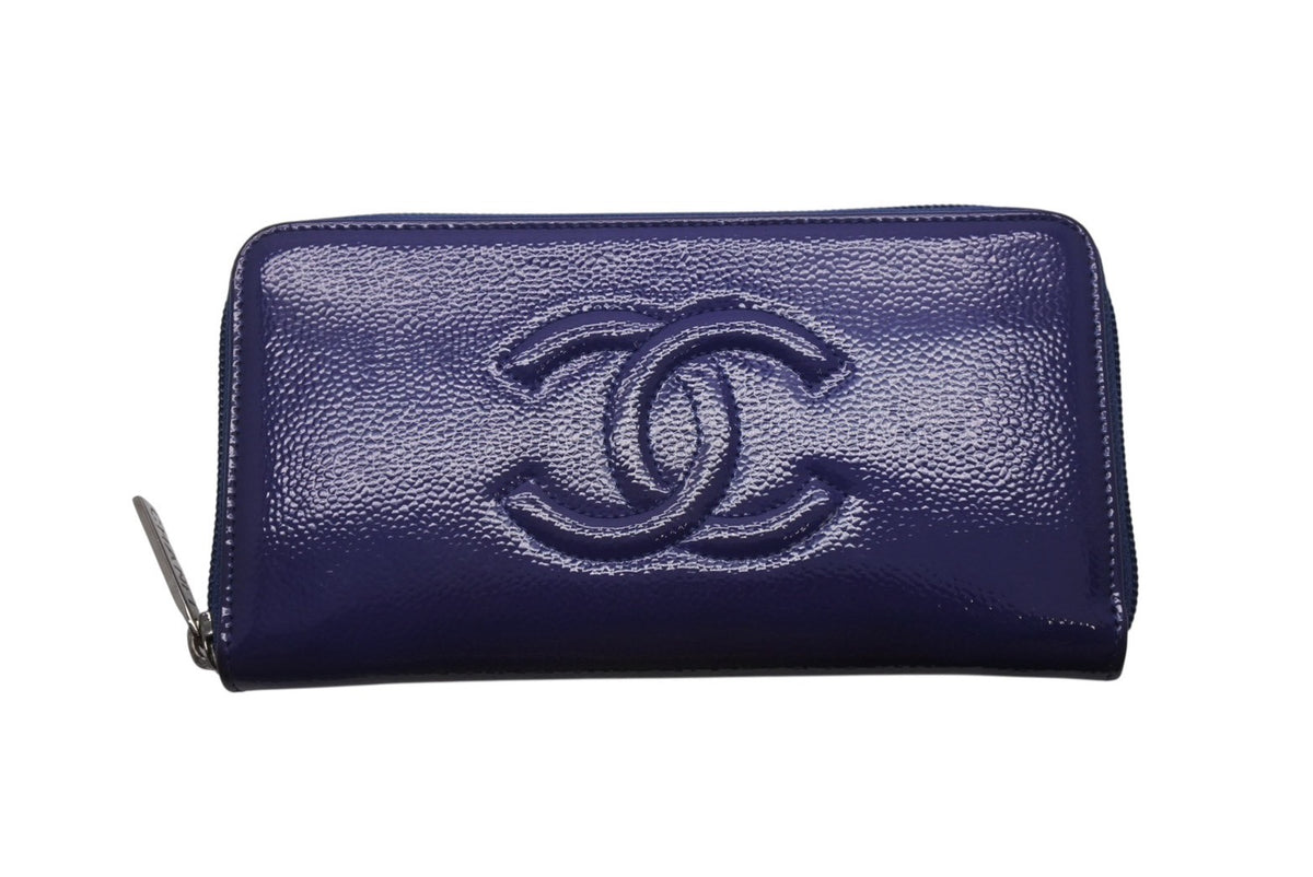 極美品 CHANEL シャネル ラウンドファスナーウォレット 長財布